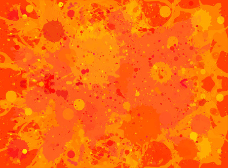 Vibrant bright orange watercolor artistic splashes background.のイラスト素材