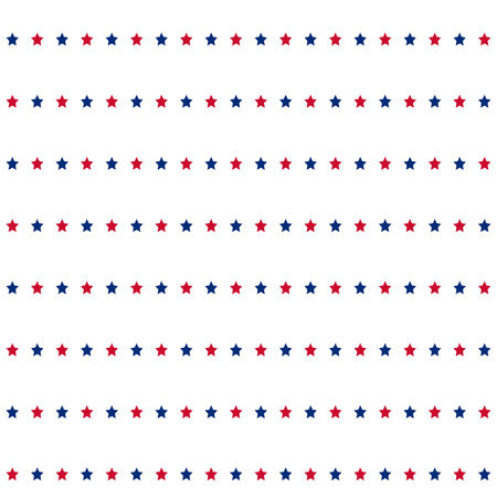 American patriotic stars seamless pattern in bright red, blue and white.のイラスト素材