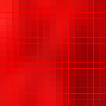 Abstract colored square mosaic tile red background, square format.のイラスト素材