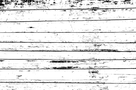 Grunge wood overlay texture. Vector illustration background in black over white, horizontal format.のイラスト素材