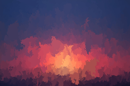 Abstract blue and orange vector background, horizontal format.のイラスト素材
