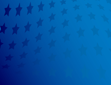 American patriotic abstract background. United States  Independence day design blank blue wallpaper. Scattered stars horizontal backdrop.のイラスト素材