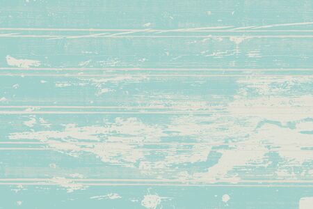 Grunge wood overlay horizontal texture. Vector illustration background in light blue and white, horizontal format. Natural rustic distressed backdrop.のイラスト素材
