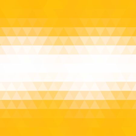 Abstract yellow geometric background formed with triangles in rows, square format.