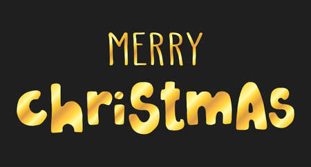 Handwritten Christmas greetings, modern festive calligraphy lettering for postcards.のイラスト素材