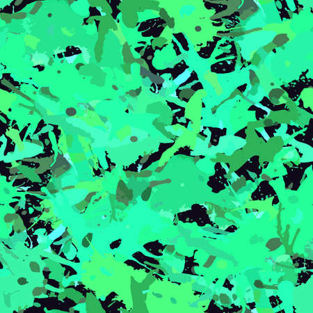 Green paint seamless pattern, abstract multicolor vector background. Colorful design wallpaper for textile, fabric, wrapping paper.のイラスト素材