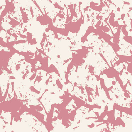 Pink and white paint splashes seamless pattern, abstract multicolor vector background. Colorful design wallpaper.のイラスト素材