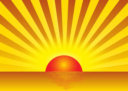 sunset background illustrationのイラスト素材