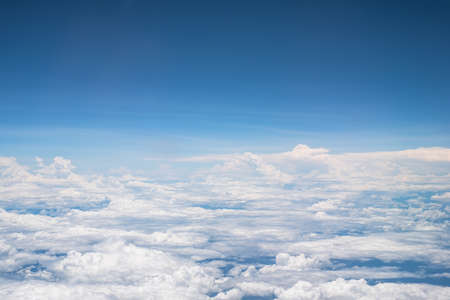 View from air plane window, Over the cloudの写真素材