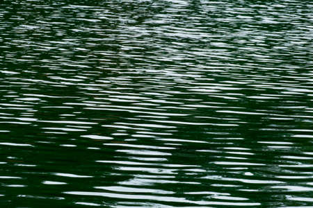 Wave on the green lake, Pattern backround.の写真素材