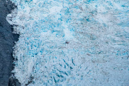 Fraz josef Glacier among the mountain view form Roberts Point Track. New Zealand.