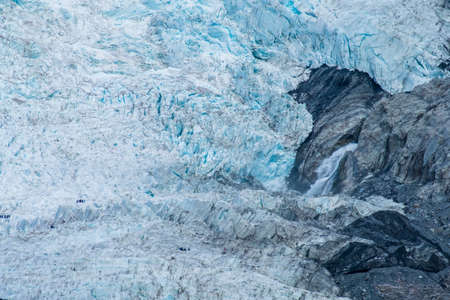 Fraz josef Glacier among the mountain view form Roberts Point Track. New Zealand.