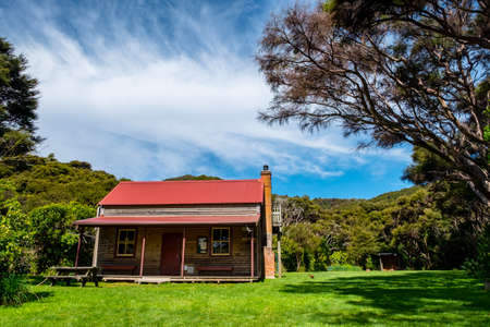 2018, October 4 - New Zealand, Tasman, Able Tasman the great walk hut.のeditorial素材