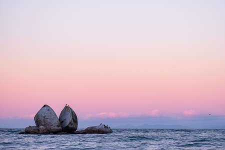 Split Apple rocks. the famous rocks in Abel Tasman National park, Kaiteriteri, New Zealand.の写真素材