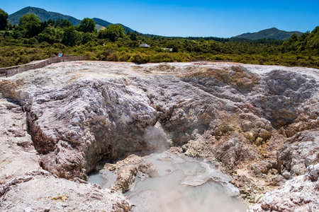 Beautiful scenery of thermal land, Rotorua, North Island,  New Zealand..の写真素材