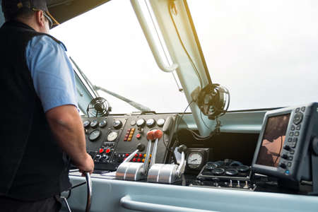 Control panel board in ship.