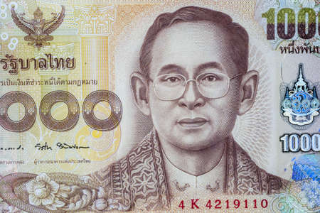 Close up Thai banknotes, Macro 1:1 photography..の写真素材