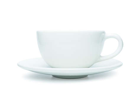 White coffee mug isolated on white background with Clipping path..の写真素材