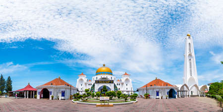 2019 May 8th, Malaysia, Melaka - View of the the old Masjid Selat Melaka..のeditorial素材