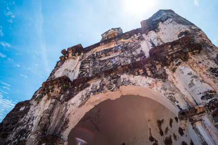 2019 May 9th, Malaysia, Melaka - View of ancient A Famosa building at the day time..のeditorial素材