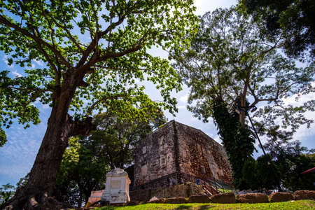 2019 May 9th, Malaysia, Melaka - View of Aancient St Paul's Church at the day time..
