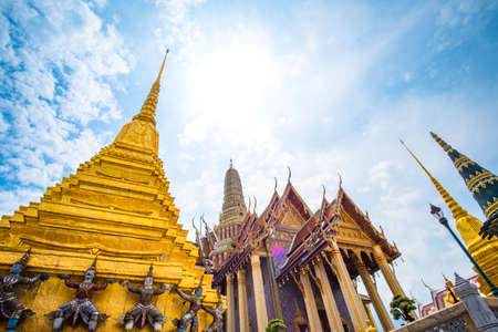 Wat Phra Kaew, Temple of the Emerald Buddha. Bangkok, Thailand.