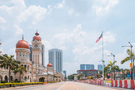 2019, March 3rd, Malaysia, Kuala Lumpur - View of the Cityscape and Dataran Merdeka the historical place in the city.のeditorial素材