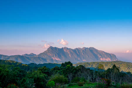 Doi Luang, Chiang Dao, Chiang Mai, Thailand. View from the high mountain, Ban San Pa Kia High Mountain Agriculture.の写真素材