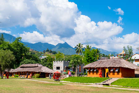 2019, November 21st, Santichon Village, Pai, Mae Hong Son, Thailand, Chinese Yunan historical settlement place. Culture center in the north of Thailand.のeditorial素材