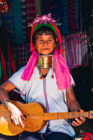 2019 November 23rd, Mae Hong Son, Thailand - Long Neck Tribe, Long Neck Village Ban Huay Sua Tao,...