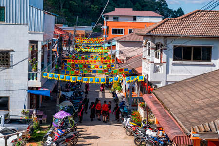 2019, Nov 18th, Santikhiri Village, Doi Mae Salong, Chiang Rai, Thailand. - The historical place of Chinese Yunna people of KMT)のeditorial素材