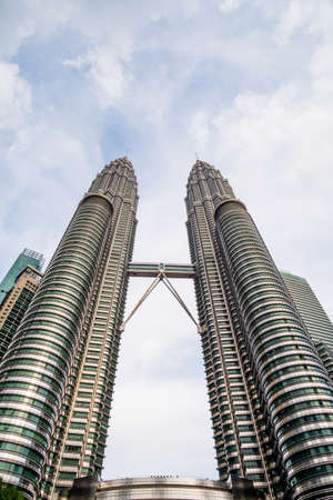 Malaysia, Kuala Lumpur - view of the Petronas twin towers on the day time.