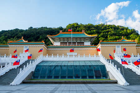 TAIWAN, TAIPEI - 8th Oct 2019 - Gu Gong National Palace Museum, The Chinese architecture buildingsのeditorial素材