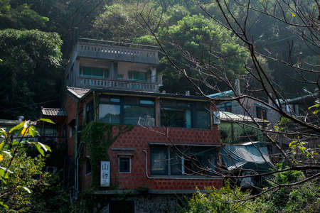 Jiu Fen, New Taipei, Taiwan. 2nd October 2019. - Taiwanese traditional house in Juifen Village.のeditorial素材