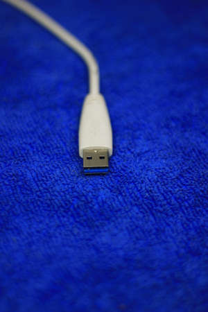 USB 3.0 Type A plug for HDD (external harddisk)の写真素材