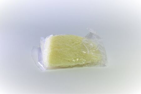 Steamed glutinous rice packed in a plastic bag.