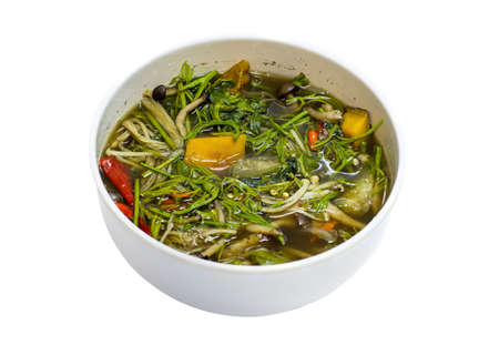 Cooked mushroom curry, traditional Thai food.