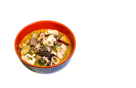 Pork innards soup. Spicy Tom Yum, a popular food of Thai peopleの写真素材
