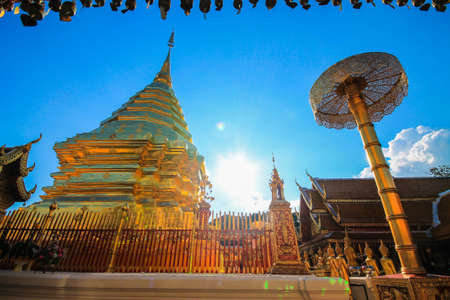 Wat Phra That Doi Suthep in Chiang Mai, Thailand.のeditorial素材