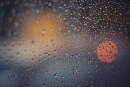 Rain and bokeh background