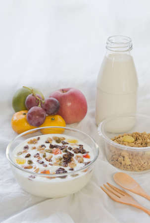 Granola Cereal health food and beauty.の写真素材