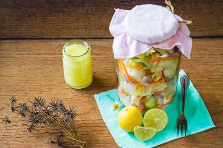 Fruit salad Clean, healthy foodの写真素材