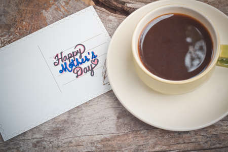 On the occasion of holiday greeting cards and coffee.