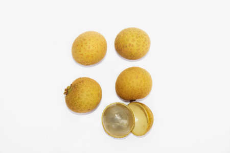 Longan isolated white background