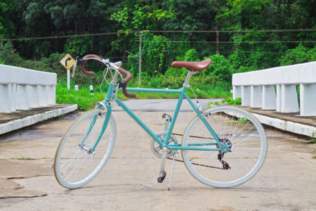 Green vintage bikesの写真素材