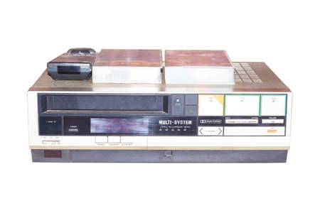 Old classic video separating white background.