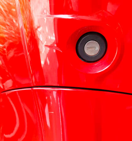 Key motorcycle red background.の写真素材