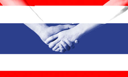 Business relationship handshake and Thailand.の写真素材