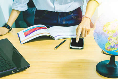 business working stress of running business Light Sunlight.の写真素材