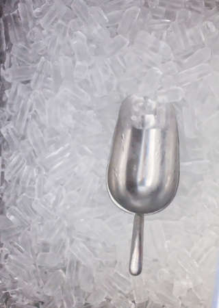 Blur and ice spoon in the cabinet.の写真素材